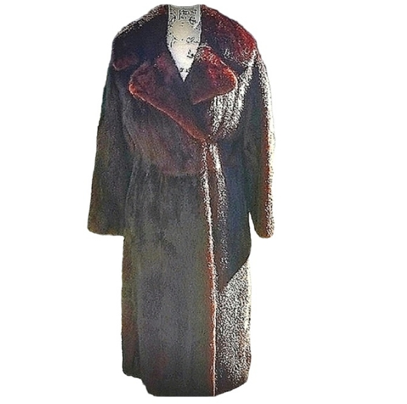 Vintage Jackets & Blazers - FULL LENGTH FUR COAT VINTAGE